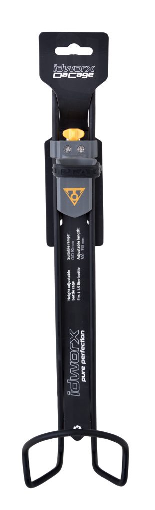 
For 1-1.5 liter bottles
Solid 3-point attachment
Suitable for your idworx bike
Adjustable length: 300 - 330mm
Suitable diameter: 90mm
Mounting on the down tube